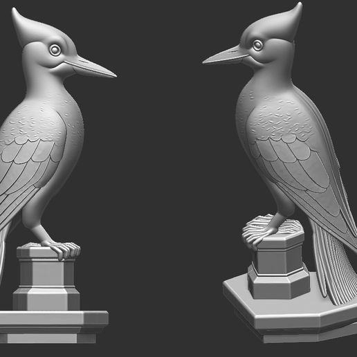 a3.jpg 啄木鸟雕像 3D 打印模型