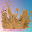 3.png Two Swans in love 3D MODEL STL FILE FOR CNC ROUTER LASER & 3D PRINTER
