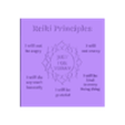 reiki principles board.stl Reiki Principles plaque, board, fridge magnet, keychain - Printable Wall Art