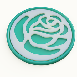 2A.png COASTER WITH ROSE INLAY