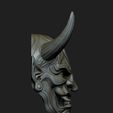 6.jpg Hannya Mask Pendant Magnet 7 Oni Mask Samurai Mask 3D print model