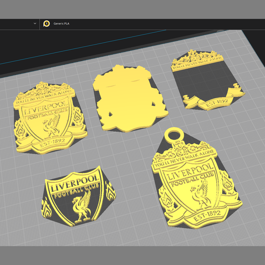 📛 Premier League Liverpool keychan badge printable and renderable・ 3D ...