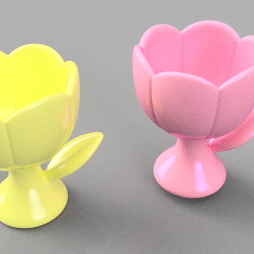 Pocillos decorativos florcitas 3D model