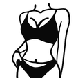 Girl-pic-23.png Bikini Women,sexy Wall Decor, Line Art, 2D art, wall art women