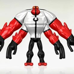FOUR-ARMS-1.jpg Archivo STL FUOR ARMS BEN 10 MINI FIGURA・Modelo de impresión 3D para descargar
