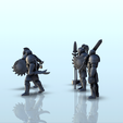 41.png Set of 5 medieval soldiers (+ pre-supported version) (15) - Darkness Chaos Medieval Age of Sigmar Fantasy Warhammer