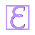 E.stl STL file Disney alphabet style decoration scrabble・3D print design to download