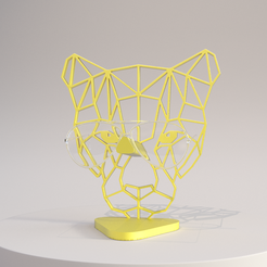 panther1.png STL file GLASSES HOLDER / STAND "PANTHER"・3D print object to download