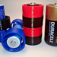 Capture d’écran 2017-08-28 à 13.52.12.png Free STL file Battery Adapter: AA to C・Template to download and 3D print