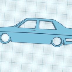 Web-capture_9-10-2023_143940_www.tinkercad.com.jpeg Volkswagen Jetta Mk2 Coupe Classic VW Silhouette Porte-clés