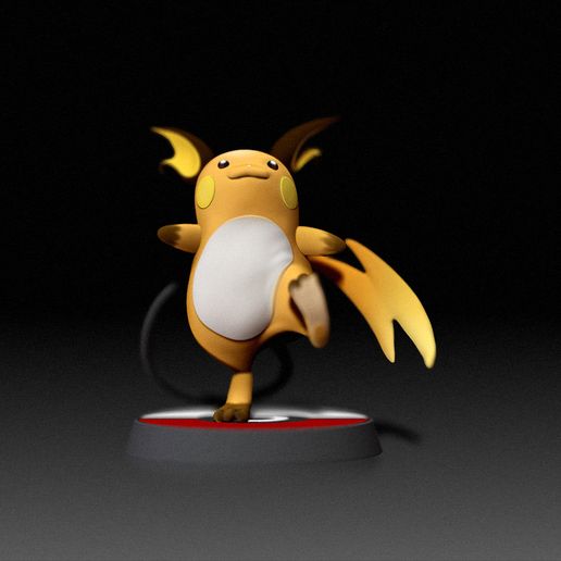 Raichu02.jpg STL file Pikachu Evolution- FAN ART - POKÉMON FIGURINE - 3D PRINT MODELHERACROSS・Design to download and 3D print, adamchai