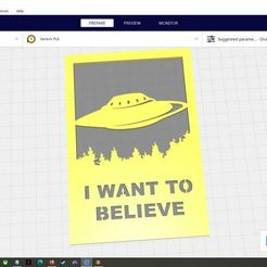 xfiles.jpg STL file 2D Silhouette/Stencil Xfiles I Want To Believe・3D printing design to download, StencilMaker