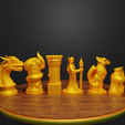 3d.png Dragon Figure Chess Set Epic Dragon Character Chess Pieces