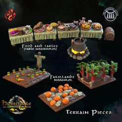 terrainPieces1.jpg 3D file Hobbitdale Scenery Pieces・3D print model to download