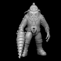 Base-Render-50530.jpg Free 3D file Big Daddy subject Delta・3D printing design to download