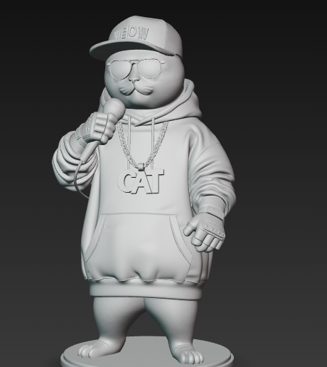 🐱 Urban Black Cat Rapper Figure - Street Style・ STL File for 3D ...