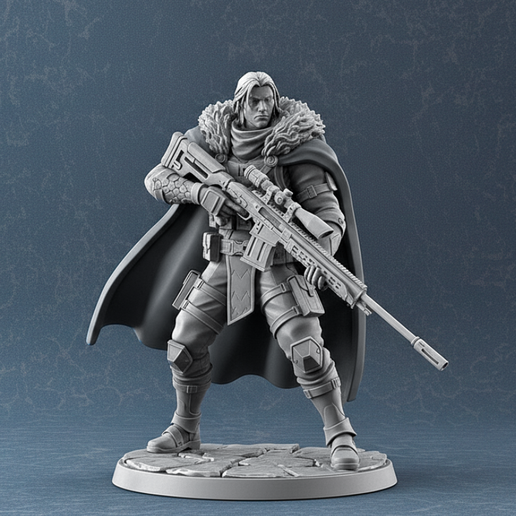 Warrior with Weapon Rifleman Figure Role Tabletop Game