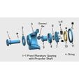 1-1-1-Frt-Planet-Parts.jpg Turboprop Engine, for Business Aircraft, Free Turbine Type, Cutaway