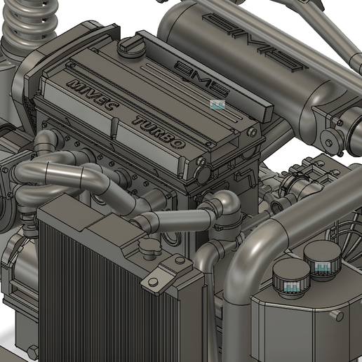 👽 1/24 Evo IX Engine Bay w/ Built 4G63 Forward Facing Turbo 1/64 ...