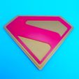 Superman-2025-3D-Printed-Drinks-Coaster-1.jpg Superman 2025 logo Drinks Coaster - Emblem - Sign - Wall Art