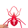 GGCY7729-1.png Cross Spider, Spider Silhouette with Cross Outline, Garden Spider, Cross Orb Weaver Arachnid