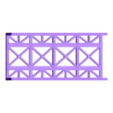 Single Track Bridge Deck 122mm with Guide Rails.stl Model Railway Single Track Straight Bridge Deck Lattice Sides