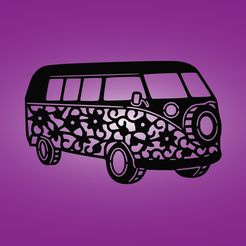 изображение_2022-05-27_202236345.png STL file Decorative mural, wall decoration, panno, VW bus・3D printing design to download