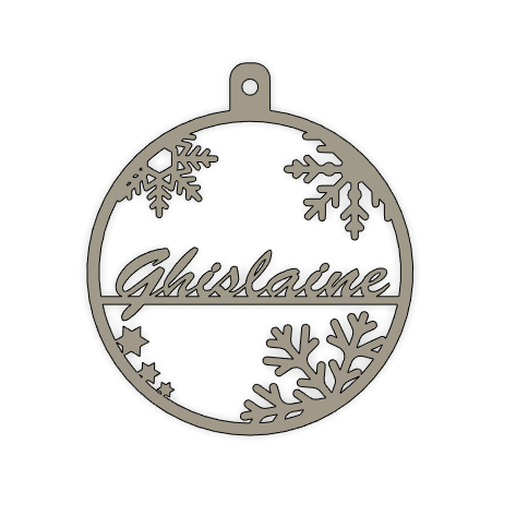 Christmas ball 2D Ghislaine 3D model