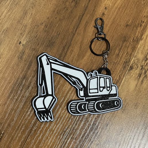 excavator keychain