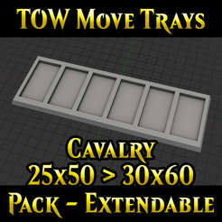 Miniature.png Adapter WFB-TOW - Move Tray Pack - 25x50 to 30x60 Cavalry - In Line