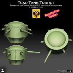 tsar-tank-insta-promo-royfree.jpg STL file Tsar Tank Turret Royalty Free Version・3D printing design to download