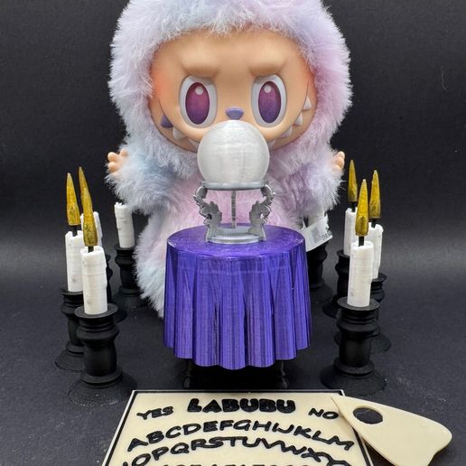 image6.jpeg Labubu Seance Witch Accessory Set - Ouija Board - Crystal Ball - Candles - Table