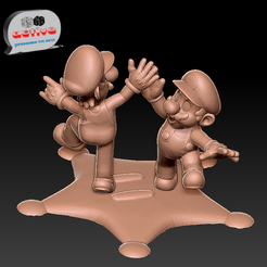Mario and Luigi 1.PNG STL file Mario & Luigi・Model to download and 3D print