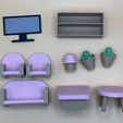 IMG_3414.jpg Complete 3D-Printed Dollhouse Living Room Set: Modern Miniature Furniture & Decor!