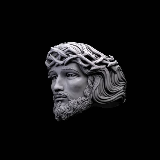 Jesus Ring 3D print model 3D model
