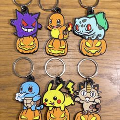 IMG_4563.jpg 3MF file POKEMON x HALLOWEEN PUMPKIN KEY CHAIN・3D printing template to download