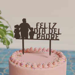 Feliz-dia-del-padre2.png Dia del padre - Topper Cake