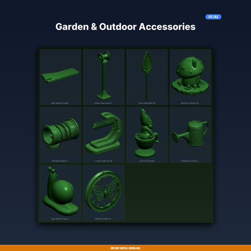 Garden & Outdoor Accessories Collection - 10-Model STL Bundle