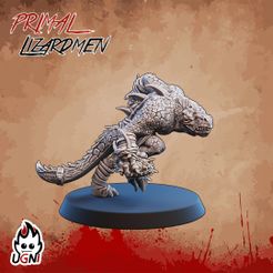 Saurus-Blocker-02-1.jpg Fichier 3D Bloqueur Saurus #2 - Équipe Lizardmen・Modèle à télécharger et à imprimer en 3D