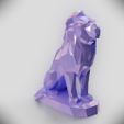 01.jpg Free STL file Lowpoly lion・3D printing template to download