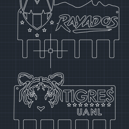 Key holders for cnc cutting of tigers and stripes 3D model