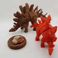 20221231_121803.jpg Archivo STL Estegosaurio + Kentrosaurio Flexi・Plan para descargar y imprimir en 3D