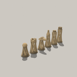 111.png Spiral design chess piece set