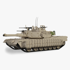 preview00.png Fichier STL MBT M1A2 Abrams Tusk 2・Modèle à imprimer en 3D à télécharger