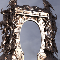 pillars.2393.png OBJ file Dragon bone deity monolith Archway 5・Model to download and 3D print