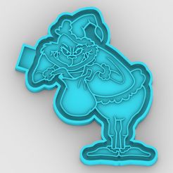 grinch-with-christmas-gifts_1.jpg grinch mit weihnachtsgeschenken - freshie form - silikonformkasten