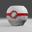 4.png Lowpoly And Normal Version of Pokeball penstand / Vase Collection