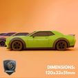 6.jpg Bold Muscle Challenger Car - Printable 3d model - STL files - Personal Use