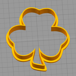 3-leaf-clover-CC-prev-1.png STL file 3 Leaf Clover Cookie/Fondant Cutter・3D printer design to download