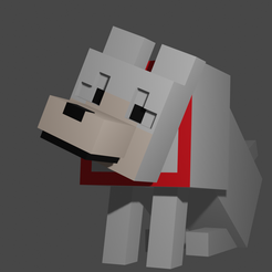 Woof-export.png Free STL file Minecraft dog・3D print object to download